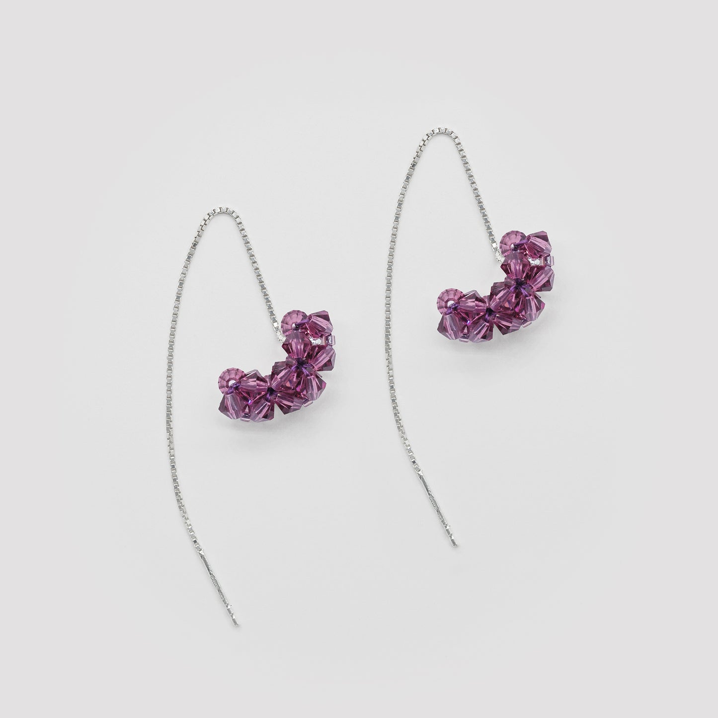 1. Violet améthyste . Boucles d'oreilles