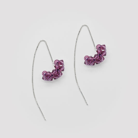1. Violet améthyste . Boucles d'oreilles