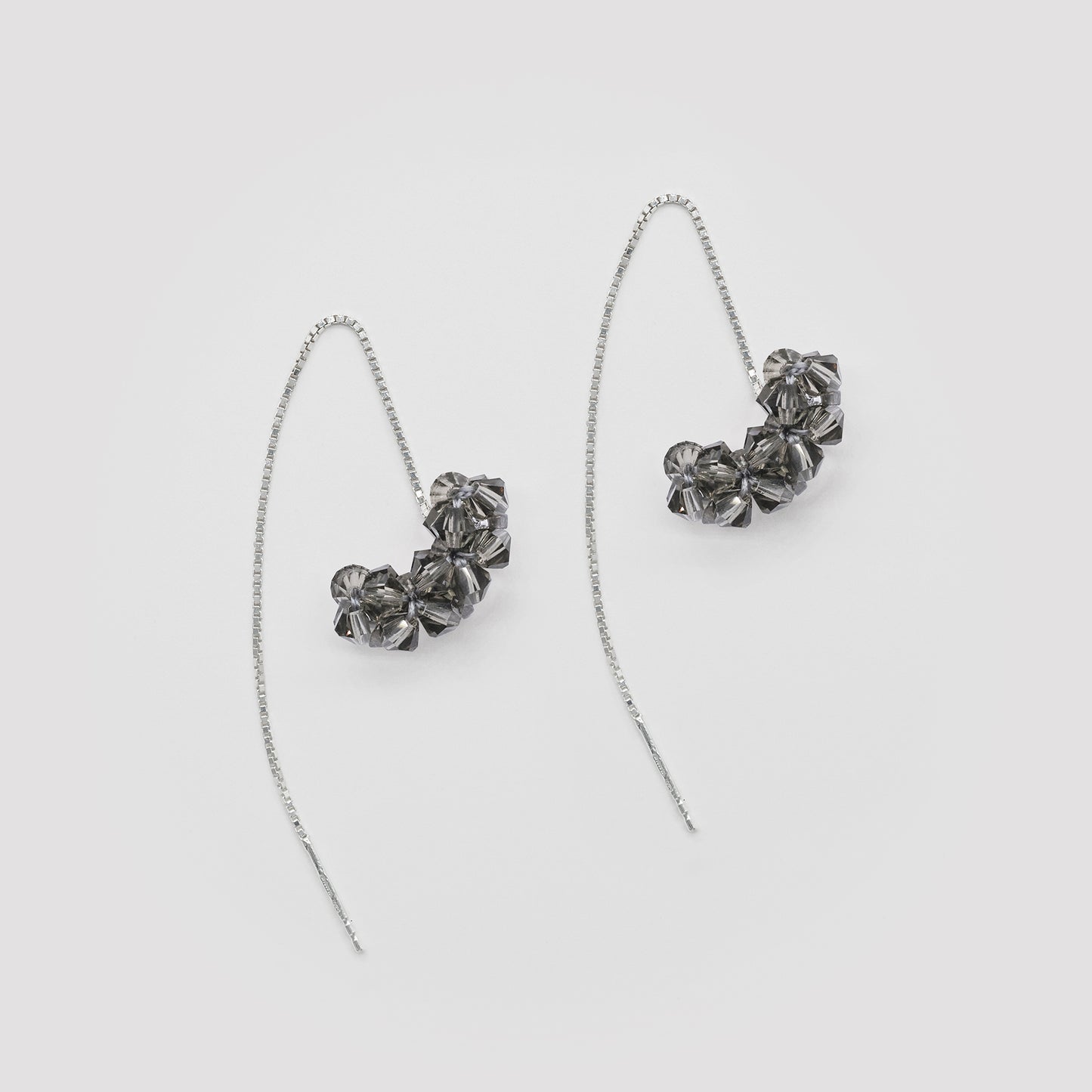 Diamant noir . Boucles d'oreilles