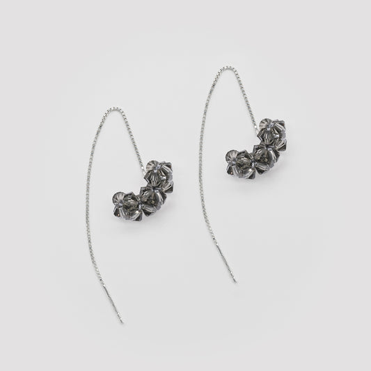 Diamant noir . Boucles d'oreilles
