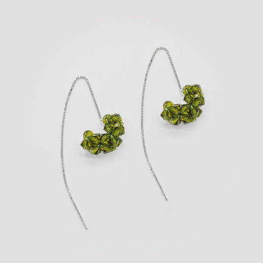 4. Vert olivine . Boucles d'oreilles