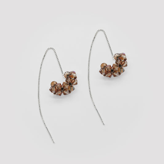 Brun vénus . Boucles d'oreilles