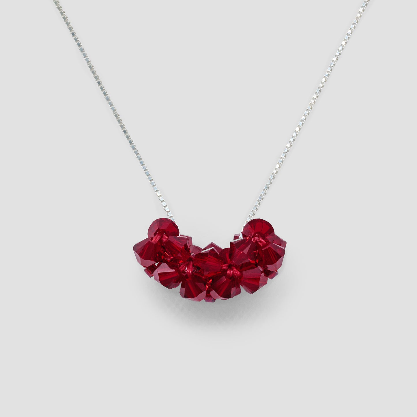 Rouge ruby . Collier